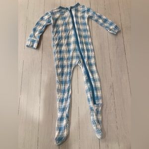 Kickee Pants Footie Pajamas in Blue Moon Print, 9-12 months